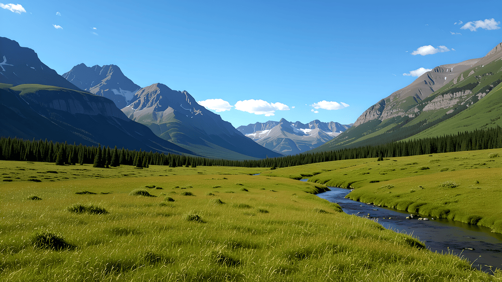 Creek running through the valley